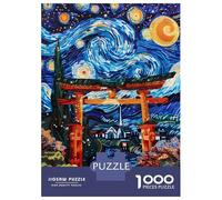 Puzzle Da 1000 Pezzi Per Adolescenti Torii Gate Stary Night Art Puzzle Gioco Pratico Difficile Regali Per Amici E Familiari 38x26cm/1000pcs