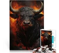 Puzzle da 1000 pezzi per adolescenti Toro arrabbiato giocattoli educativi per l'apprendimento Decorazione murale Regali unici per compleanno e Natale 50x70cm