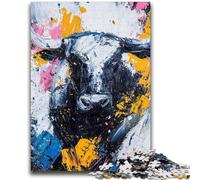 Puzzle da 1000 pezzi per adolescenti, Toro nero e oro, giocattolo educativo intellettuale decomprimente, regali di Babbo Natale segreto, 50x75cm