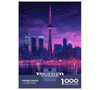 Puzzle Da 1000 Pezzi Per Adolescenti Toronto Canada Skyline at Night Puzzle Per Adulti Giocattolo Decorazione Da Parete Decorazione Per La Casa Regali Antistress 38x26cm/1000pcs