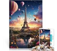 Puzzle da 1000 pezzi per adolescenti Torre Eiffel di Parigi Allena il tuo cervello e le tue mani Adatto per la decorazione del desktop 52x38cm