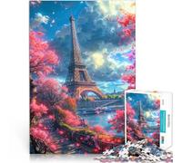 Puzzle da 1000 pezzi per adolescenti Torre Eiffel Parigi Primavera Giochi educativi fai da te Gioco educativo per compleanno e Natale 52x38cm