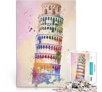 Puzzle da 1000 pezzi per adolescenti Torre pendente di Pisa Allena il tuo cervello e le tue mani Gioco educativo per compleanno e Natale 75x50cm