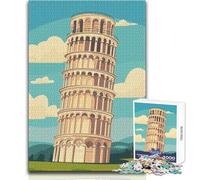 Puzzle da 1000 pezzi per adolescenti Torre pendente di Pisa, Italia, giocattoli, giochi educativi ma divertenti e umoristici, opera d'arte regalo, dimensioni 50x75cm