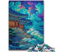 Puzzle da 1000 pezzi per adolescenti, torri del palazzo coreano tradizionale, gioco stimolante e gioco per famiglie, ideale come regalo per tutta la famiglia, 26x38cm