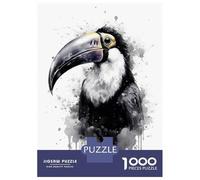Puzzle Da 1000 Pezzi Per Adolescenti Toucan Beauty Black Ink Puzzle Per Adulti Gioco Pratico Migliora La Memoria Regalo Di Compleanno, Regali, 38x26cm/1000pcs