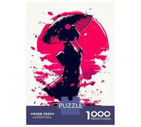Puzzle Da 1000 Pezzi Per Adolescenti Traditional Japanese Woman Under The Sakura Moon Puzzle Per Adolescenti Giochi Per Famiglie Sfida Difficile Regali Di Compleanno E Unici 52x38cm/1000pcs