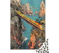 Puzzle Da 1000 Pezzi Per Adolescenti Train Journey Through Mountains Puzzle Per Adulti Gioco Pratico Analisi E Logica Regalo Di Compleanno, Regali, 38x26cm/1000pcs