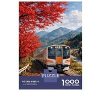 Puzzle Da 1000 Pezzi Per Adolescenti Train Passing through Autumn Foliage Puzzle Per Adulti Giocattoli Fai Da Te Taglio Di Precisione Aiutano Ad Allenare Il Cervello 38x26cm/1000pcs
