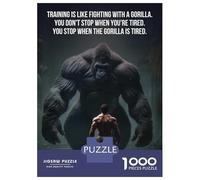 Puzzle Da 1000 Pezzi Per Adolescenti Training Vs Fight Gorilla Puzzle Per Adolescenti Giochi Rilassanti Corsa Di Velocità Manuale Aiuta Ad Allenare Il Cervello 52x38cm/1000pcs
