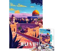 Puzzle da 1000 pezzi per adolescenti tramonto a Gerusalemme gioco rilassante giocattolo avvincente per coltivare la pazienza ottimo regalo sfida impegnativa (dimensioni 38x52cm)