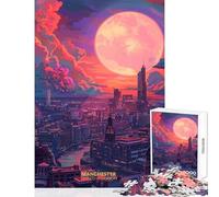 Puzzle da 1000 pezzi per adolescenti Tramonto a Manchester Regno Unito Decorazione per la casa Giocattoli Regali per donne Uomini Gioco educativo Migliorare l'amore tra coppie Dimensioni 38x52cm