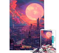 Puzzle da 1000 pezzi per adolescenti tramonto a Manchester Regno Unito Puzzle antistress da 1000 pezzi ideale per le vacanze in casa per passare il tempo come regalo di Natale o di compleanno