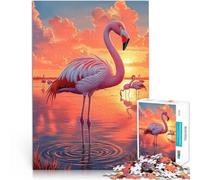 Puzzle da 1000 pezzi per adolescenti Tramonto del fenicottero rosa Giochi educativi fai da te Gioco educativo per compleanno e Natale 52x38cm