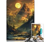 Puzzle da 1000 pezzi per adolescenti, tramonto dorato, puzzle per adulti, antistress, sfida difficile, regali di Babbo Natale segreto (dimensioni 38x26cm)