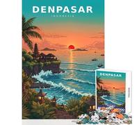 Puzzle da 1000 pezzi per adolescenti tramonto dorato sull'isola di Bali gioco rilassante regalo perfetto per gli amanti dei giochi e della decorazione per la casa (50x75cm)