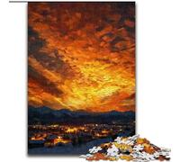 Puzzle da 1000 pezzi per adolescenti Tramonto, gioco di giocattoli Ogni pezzo è unico - Gioco divertente e stimolante per tutta la famiglia per bambini dai 14 anni dimensioni 50x75cm