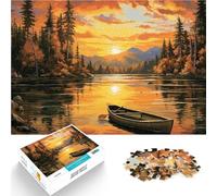 Puzzle da 1000 pezzi per adolescenti Tramonto in barca Giocattoli educativi per l'apprendimento Giochi per famiglie Opera d'arte 38x26cm