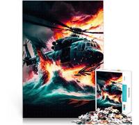 Puzzle da 1000 pezzi per adolescenti Tramonto in elicottero Giocattoli per l'intrattenimento in famiglia per la decorazione della casa 26x38cm