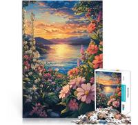 Puzzle da 1000 pezzi per adolescenti Tramonto Natura Paesaggio Riduzione dello stress interessante è ideale come regalo per tutta la famiglia 75x50cm