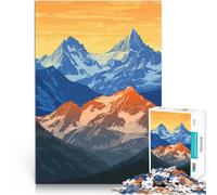 Puzzle da 1000 pezzi per adolescenti Tramonto sulla catena montuosa Gioco educativo per famiglie Adatto per la decorazione del desktop 38x26cm