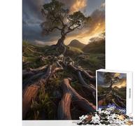 Puzzle da 1000 pezzi per adolescenti Tramonto sulla cresta della montagna Decorazione per la casa Giocattoli Ottimo regalo Gioco pratico Lista dei desideri con Babbo Natale Dimensioni 50x75cm