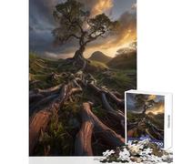 Puzzle da 1000 pezzi per adolescenti Tramonto sulla cresta della montagna Giocattoli fai da te Regali per donne Uomini Gioco pratico Migliora l'amore tra coppie Dimensioni 38x26cm