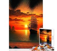 Puzzle da 1000 pezzi per adolescenti tramonto sulla spiaggia gioco rompicapo da 1000 pezzi idee regalo gara di velocità manuale (38x52cm)