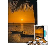 Puzzle da 1000 pezzi per adolescenti tramonto sulle isole ideale per compleanni e Natale Gioco difficile per famiglie adatto a ragazzi dai 14 anni in su (50x75cm)