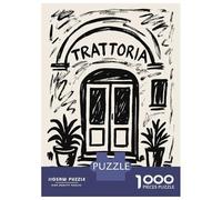 Puzzle Da 1000 Pezzi Per Adolescenti Trattoria Illustration Puzzle Per Adolescenti Gioco Pratico Decorazione Perfetta Per È Ideale Come Regalo 52x38cm/1000pcs