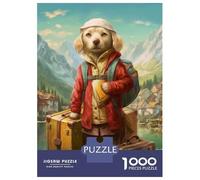 Puzzle Da 1000 Pezzi Per Adolescenti Travel Guide Dog Puzzle Per Adulti Gioco Pratico Difficile Regalo Di Compleanno E Unico 38x26cm/1000pcs