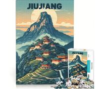 Puzzle da 1000 pezzi per adolescenti Travel Poster Jiujiang | Analisi e logica Attività divertenti da fare a casa Vacanza antistress a casa Come ammazzare il tempo 38x52cm