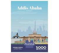 Puzzle Da 1000 Pezzi Per Adolescenti Travel to Addis Ababa Puzzle Per Adolescenti Gioco Rompicapo Difficile Gioco Impegnativo Regali 38x26cm/1000pcs