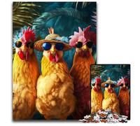 Puzzle da 1000 pezzi per adolescenti "Tre Galli" in cartone, giochi, giocattoli, regalo, migliora l'amore tra coppie per età 14+, 26x38cm