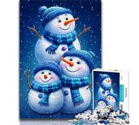 Puzzle da 1000 pezzi per adolescenti Tre pupazzi di neve, giochi divertenti per famiglie, attività divertenti a casa, regalo di compleanno, regali da viaggio (75x50cm)