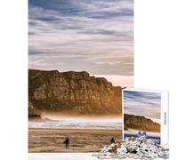 Puzzle da 1000 pezzi per adolescenti tre surfisti decorazione per la casa giocattoli regali di compleanno gioco rompicapo lista dei desideri con Babbo Natale (dimensioni 38x26cm)