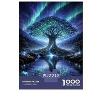 Puzzle Da 1000 Pezzi Per Adolescenti Tree of Life by A Lake Aurora Borealis Puzzle Per Adulti Gioco Pratico Sfida Difficile Sfida Educativa 38x26cm/1000pcs