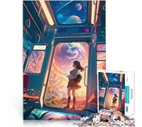 Puzzle da 1000 pezzi per adolescenti Treno per un mondo fantastico Gioco intellettuale Attività divertenti a casa, regali di compleanno, regali di viaggio, 38x26cm