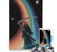 Puzzle da 1000 pezzi per adolescenti, Tristo Mietitore Cosmico Arcobaleno, Gioco Divertente, Allena la Mente e la Manica, Migliora l'Amore tra le Coppie 50x75cm