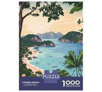 Puzzle Da 1000 Pezzi Per Adolescenti Tropical Beach Landscape Puzzle Antistress Giocattolo Decorazione Per La Casa Gioco Stimolante Regali 38x26cm/1000pcs