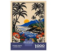 Puzzle Da 1000 Pezzi Per Adolescenti Tropical Beach Vacation Art Print Puzzle Per Adolescenti Giocattoli Fai Da Te Corsa Di Velocità Manuale Regali Unici Per Compleanno E Natale 52x38cm/1000pcs