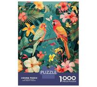 Puzzle Da 1000 Pezzi Per Adolescenti Tropical Birds And Hibiscus Flowers Puzzle Per Adolescenti Gioco Pratico Migliora La Memoria Regali Per Amici E Familiari 38x26cm/1000pcs