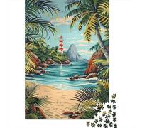 Puzzle Da 1000 Pezzi Per Adolescenti Tropical Island Lighthouse Scene-3 Puzzle Giochi Divertenti Regalo Decorativo Perfetto Per Amici E Familiari 70x50cm/1000pcs