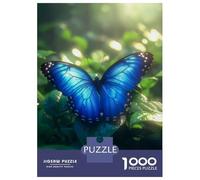 Puzzle Da 1000 Pezzi Per Adolescenti Tropical Rainforest Blue Morpho Butterfly Puzzle Per Adulti Gioco Per Famiglie Decorazione Perfetta Attività Divertenti A Casa 70x50cm/1000pcs