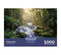Puzzle Da 1000 Pezzi Per Adolescenti Tropical Waterfall in Lush Green Forest Puzzle Per Adulti Gioco Per Famiglie Antistress Regali Di Compleanno E Unici 38x26cm/1000pcs