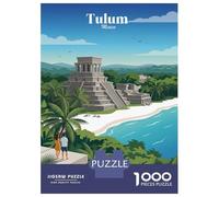 Puzzle Da 1000 Pezzi Per Adolescenti Tulum Mexico Mayan Ruins Beach Puzzle Per Adulti Gioco Pratico Assemblaggio Di Modelli Regali Unici Per Compleanni E Occasioni Speciali 70x50cm/1000pcs