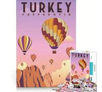Puzzle da 1000 pezzi per adolescenti, Turchia, Cappadocia, vettoriale, gioco per famiglie, decorazione da parete, per rafforzare l'amore tra le coppie 38x26cm