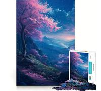 Puzzle da 1000 pezzi per adolescenti, Twilight Sakura, taglio netto, gioco cognitivo divertente, gioco per il tempo libero, decorazione natalizia per la casa (38x26cm)