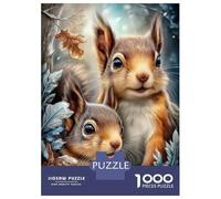 Puzzle Da 1000 Pezzi Per Adolescenti Two Squirrels in Winter Wonderland Puzzle Per Adulti Giochi Per Famiglie Un'opera D'arte Regali Unici Per Compleanno E Natale 38x26cm/1000pcs