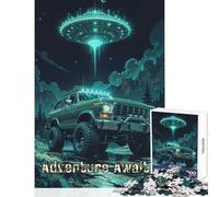 Puzzle da 1000 pezzi per adolescenti UFO ﹨u Avventura fuoristrada Giocattolo educativo Regalo di compleanno Gioco rompicapo Decompressione intellettuale Dimensioni 50x75cm